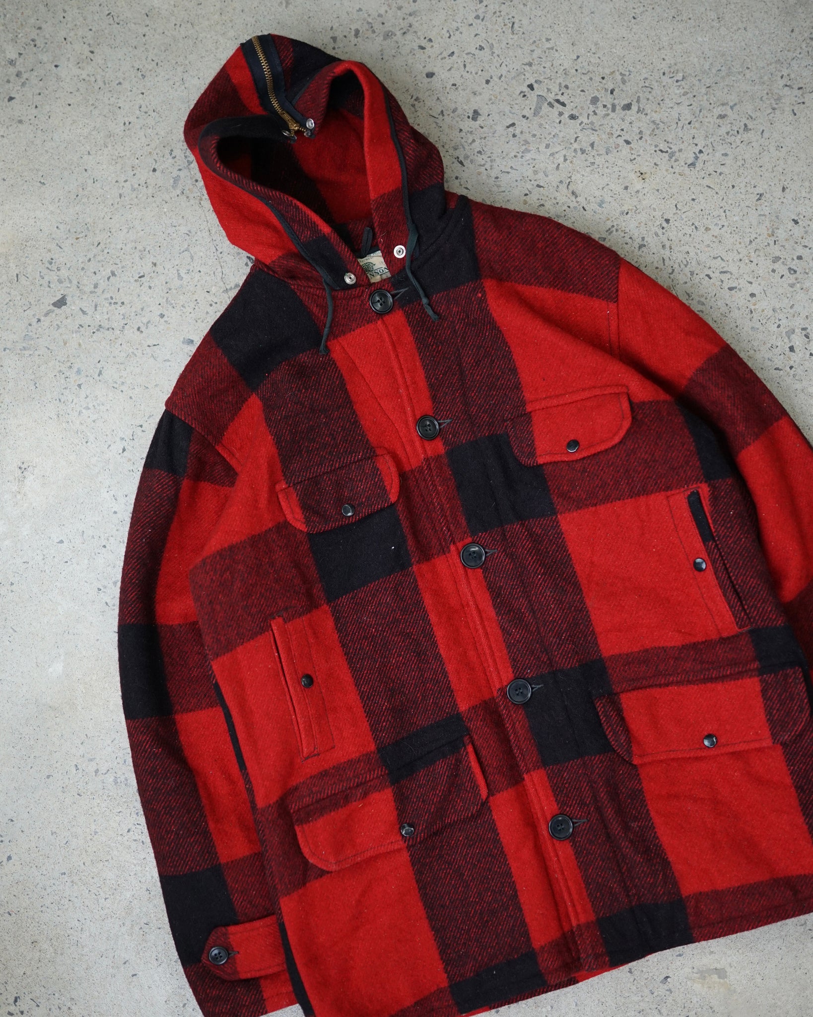 johnson plaid flannel jacket - medium