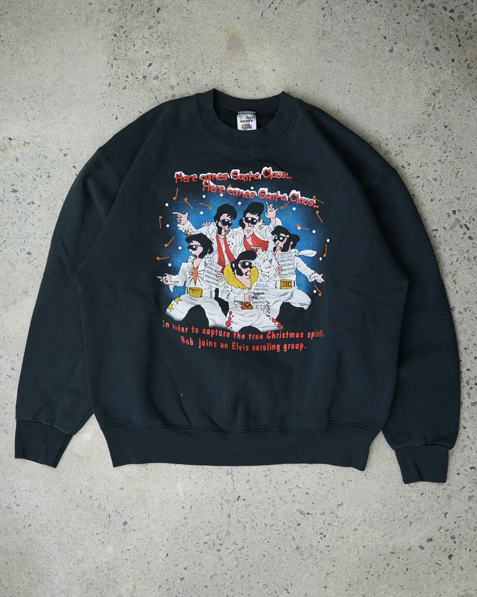 elvis presley caroling group crewneck - large