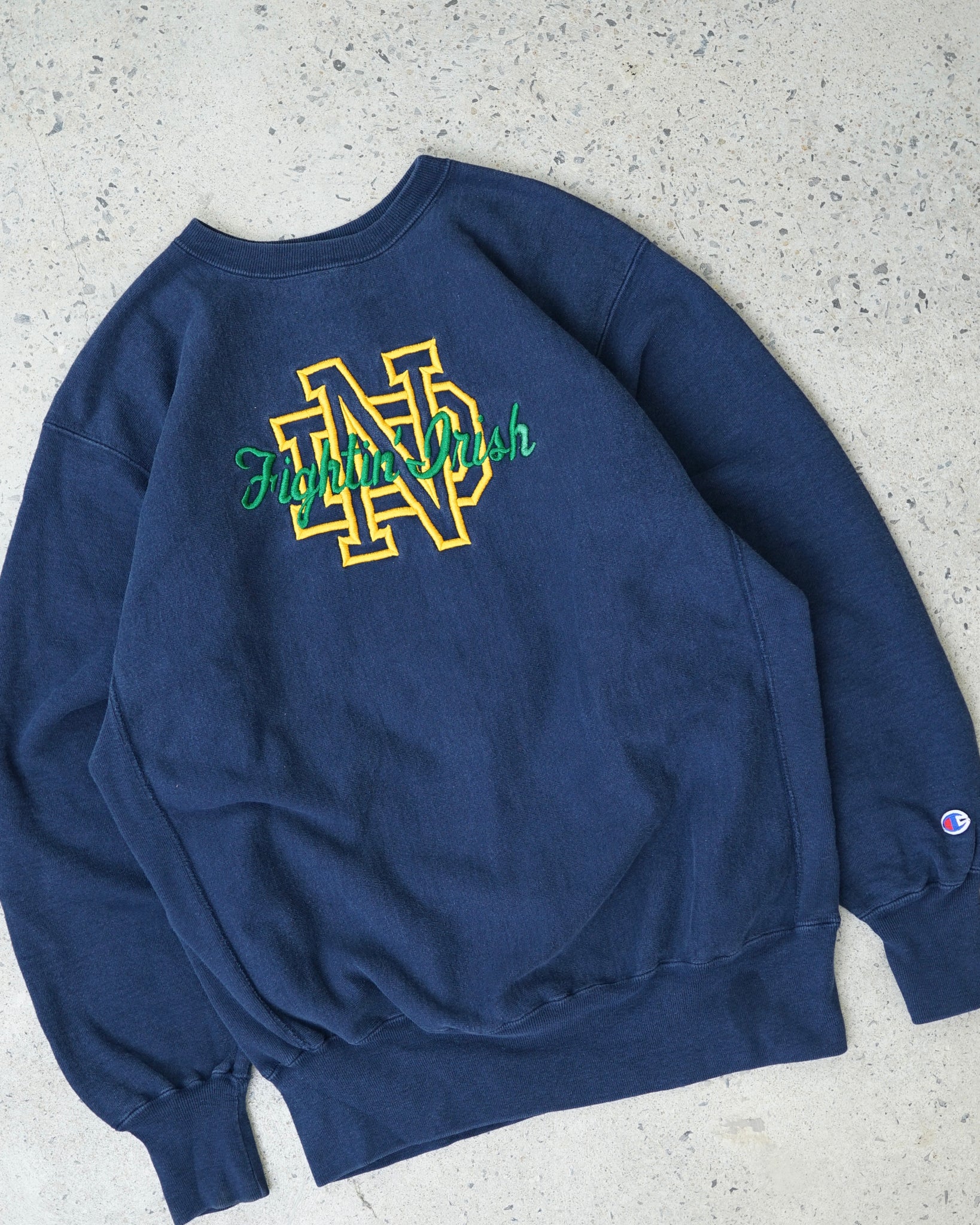 notre dame fighting irish champion crewneck - large