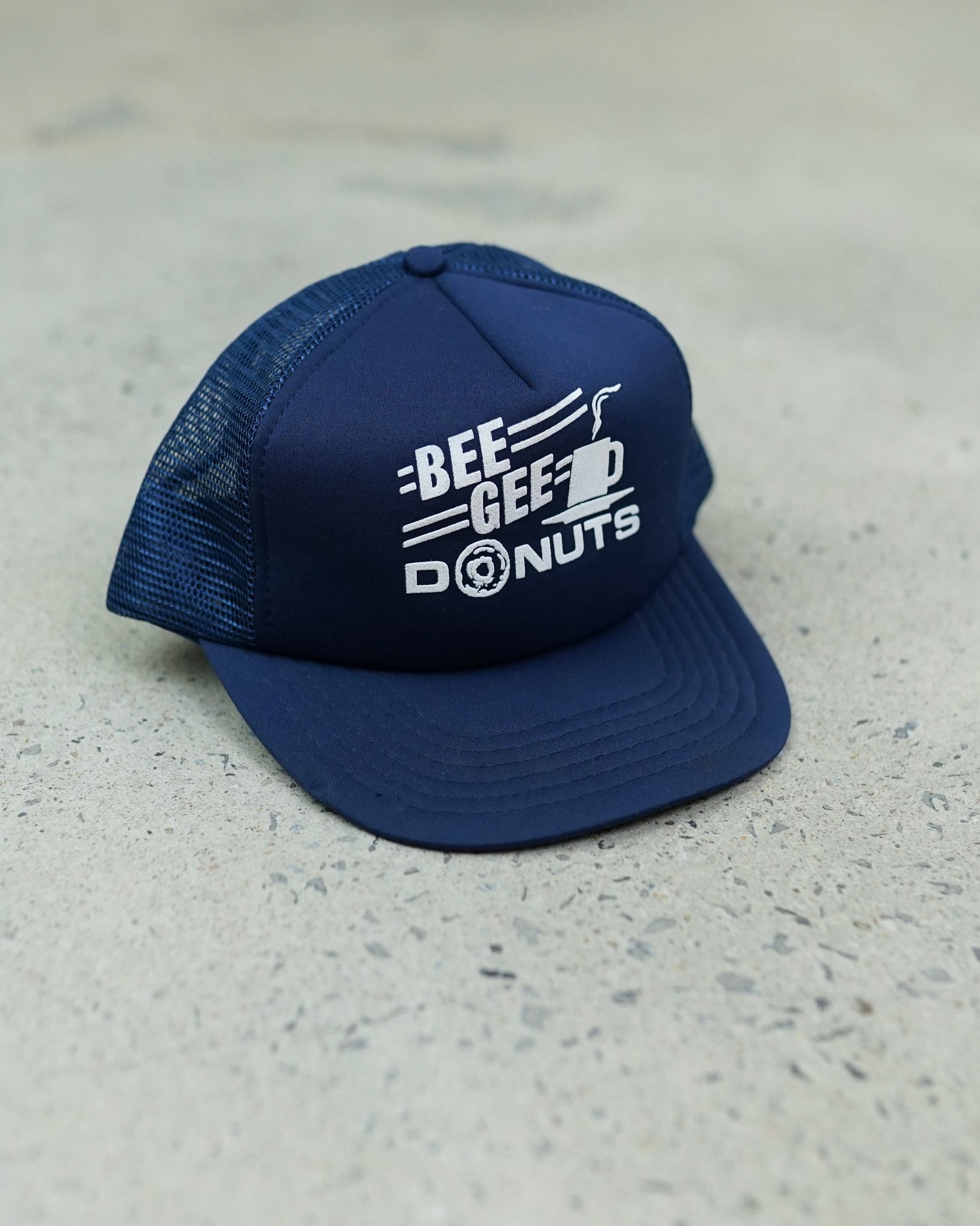 bee gee donuts trucker hat