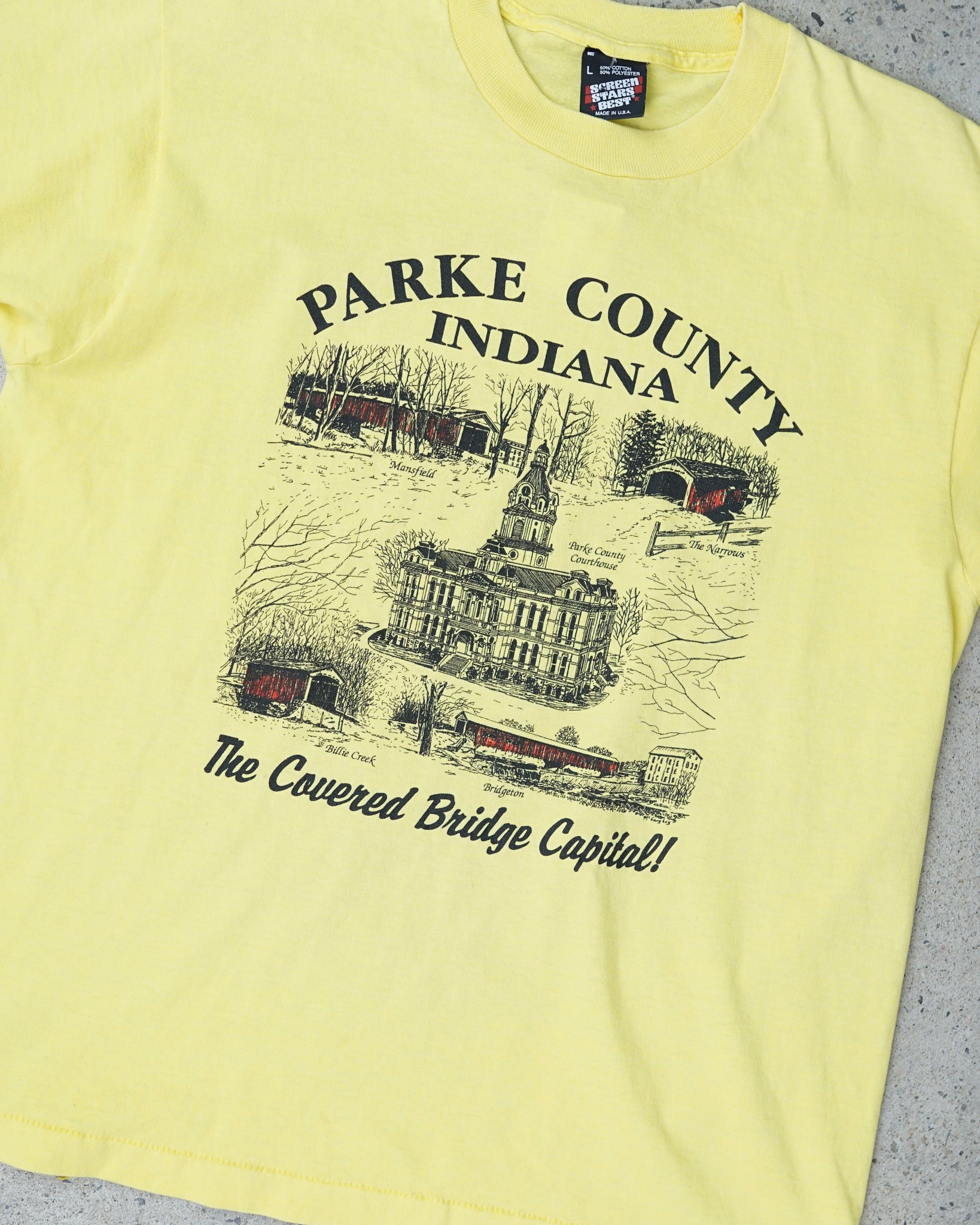 parke county indiana t-shirt - medium