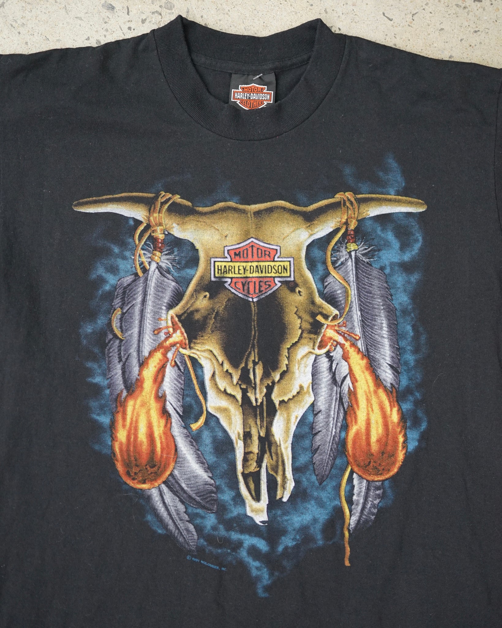 harley-davidson 1991 t-shirt - large