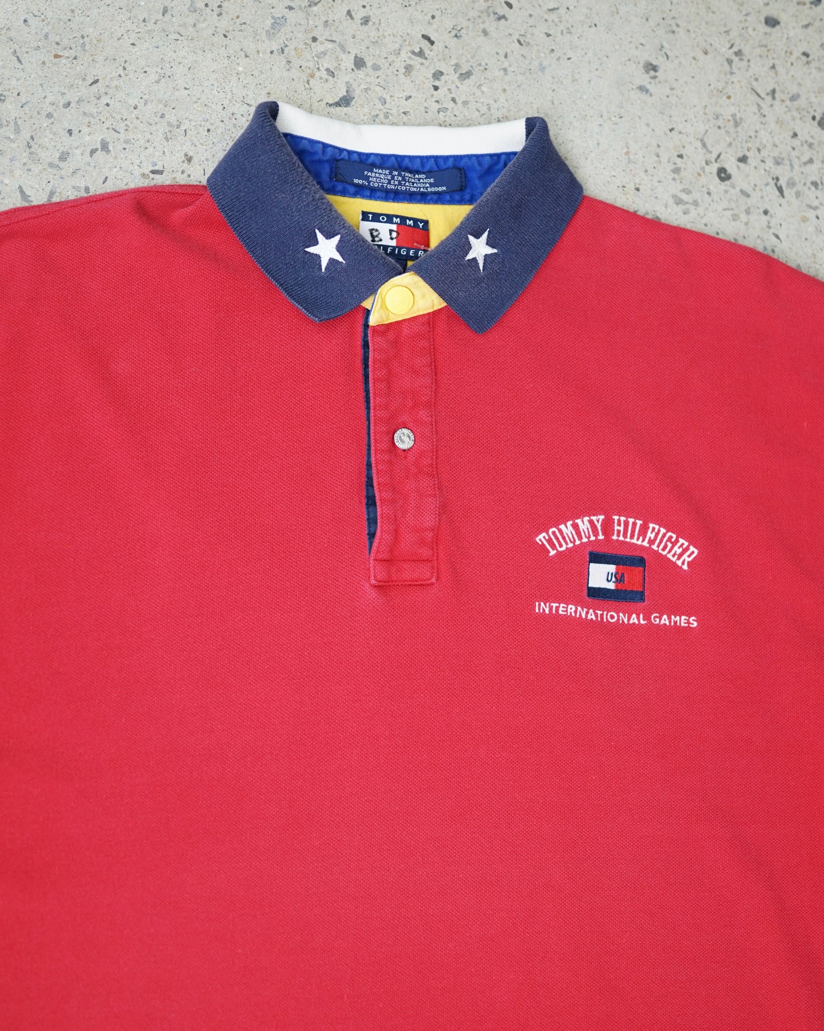 tommy hilfiger usa polo shirt - large