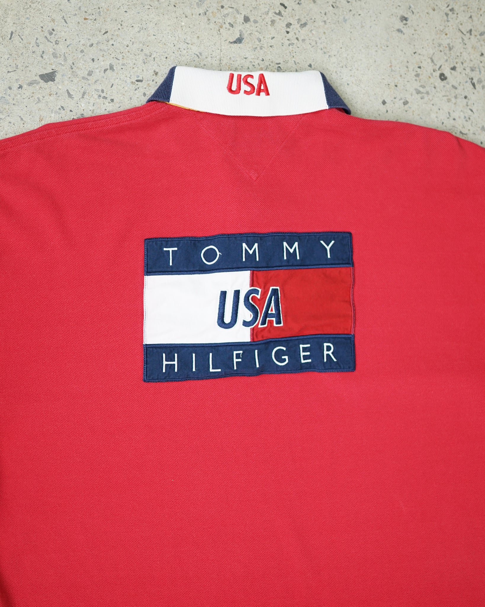 tommy hilfiger usa polo shirt - large