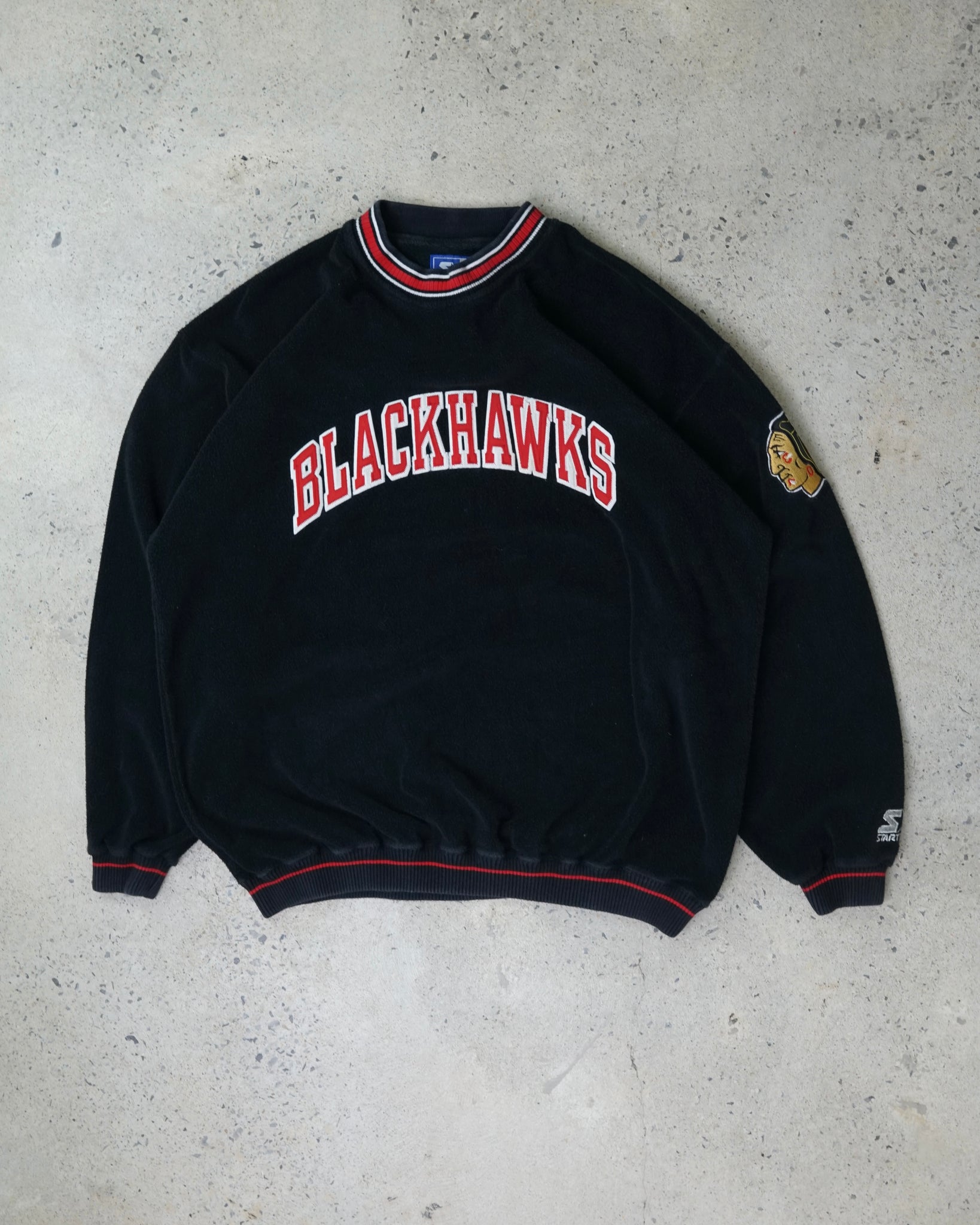 blackhawks fleece crewneck - XL